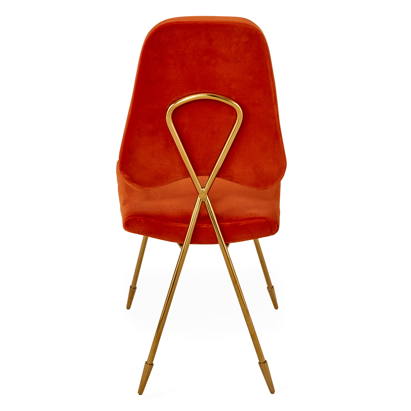 maxime dining chair varese persimmon velvet frame brass 7