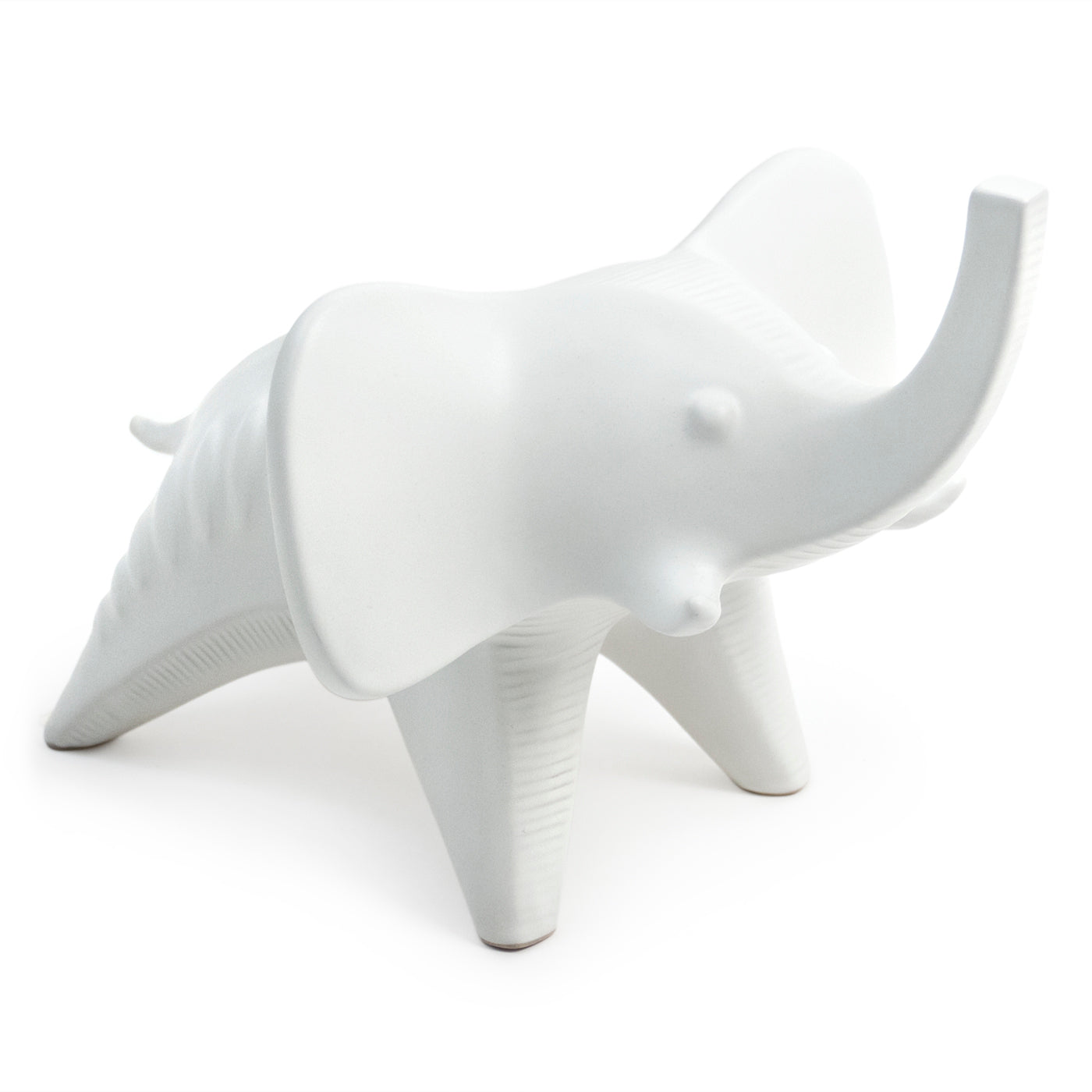 menagerie elephant stoneware white - angle view