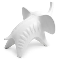 menagerie elephant stoneware white - back view