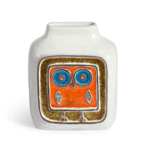 glass menagerie owl vase stoneware colored glass - front view