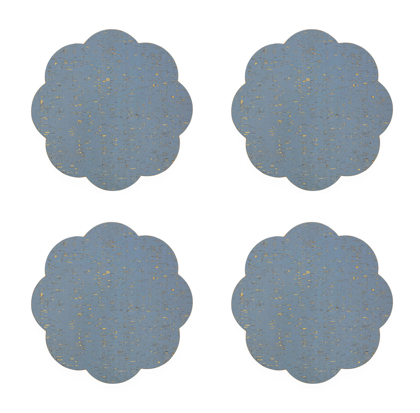 Metallic Cork Petal Placemat Set - details view