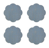 Metallic Cork Petal Placemat Set - details view