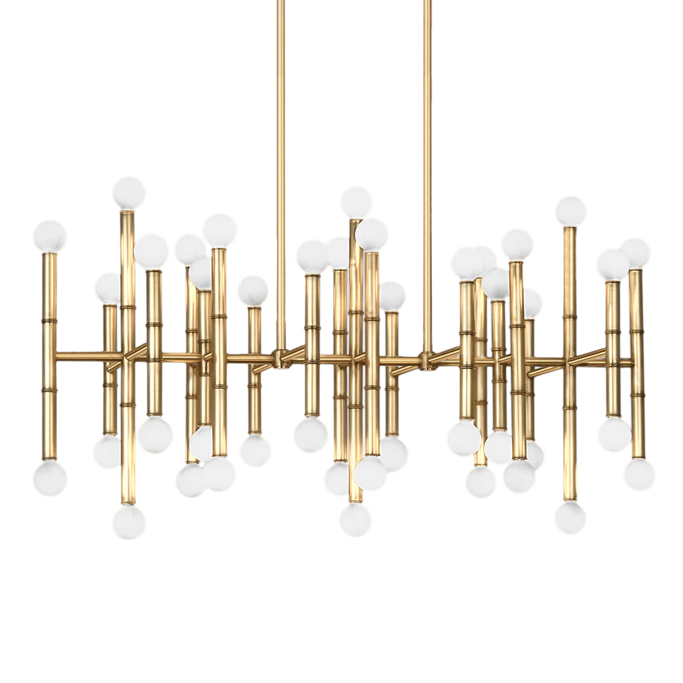 meurice rectangle chandelier nickel - angle view
