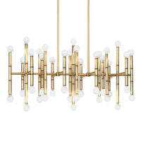 meurice rectangle chandelier nickel - angle view