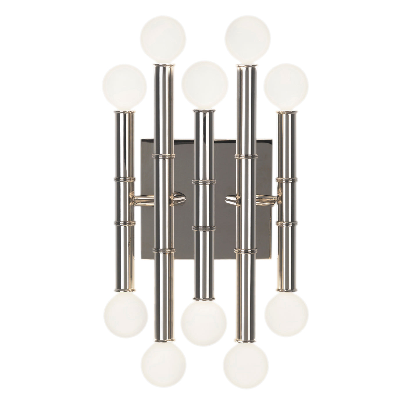meurice five-arm sconce nickel - front view