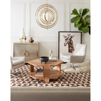 oslo reversible peruvian flat weave rug brown - styled view 1