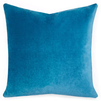 custom square throw pillow venice peacock velvet - front view