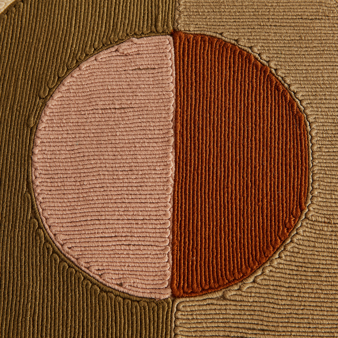 Monterey Bullseye Cushion - Neutral details view