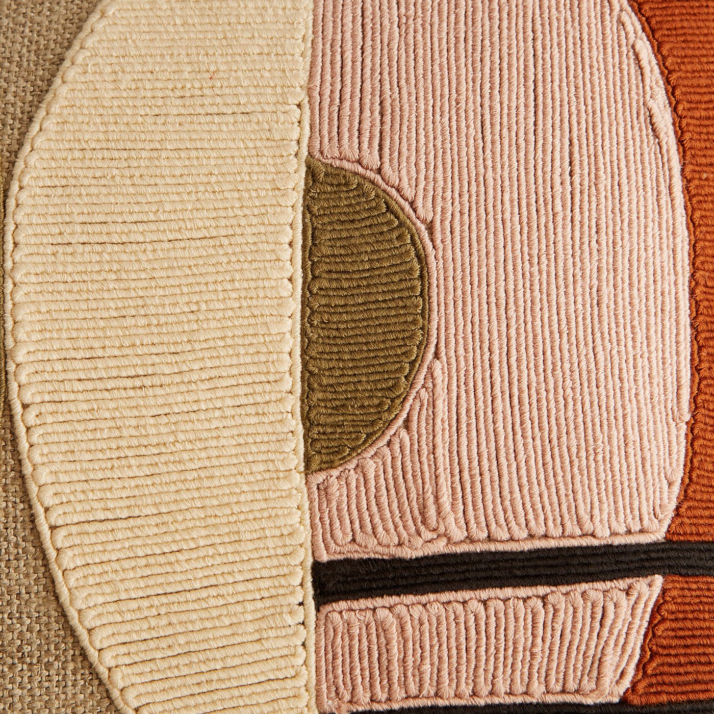 Monterey Circles Pillow - Neutral details view