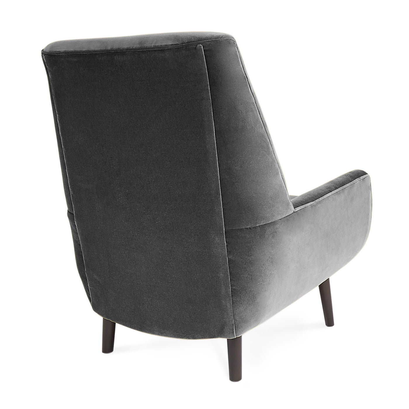 mr. godfrey chair aberdeen graphite boucle wenge wood legs - side view
