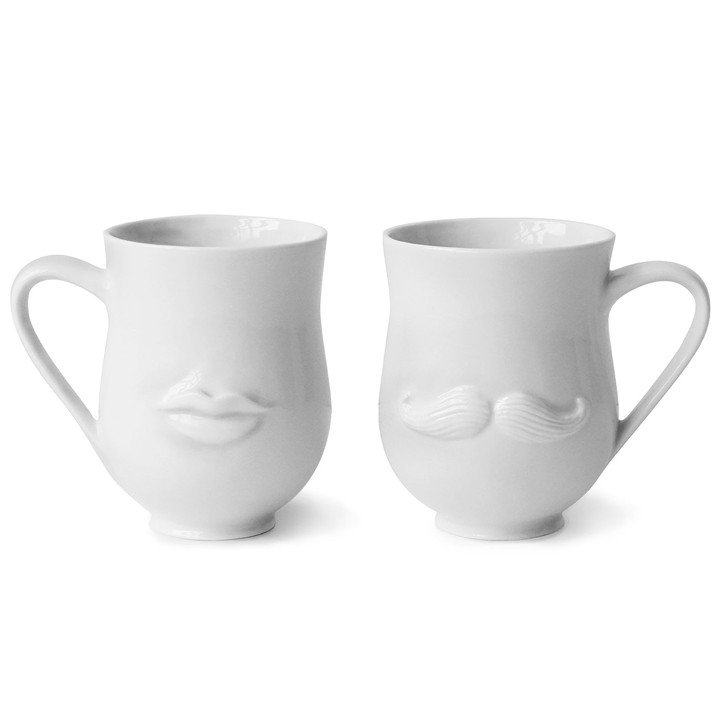 mr. and mrs. muse reversible mug porcelain white - front back view