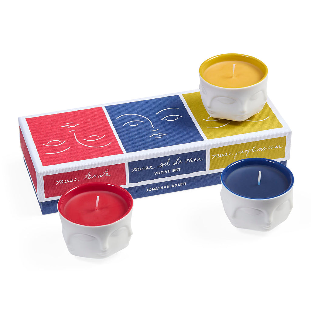 Muse Couleur Votive Set in Porcelain | Jonathan Adler