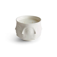 muse blanc ceramic candle porcelain white - front view
