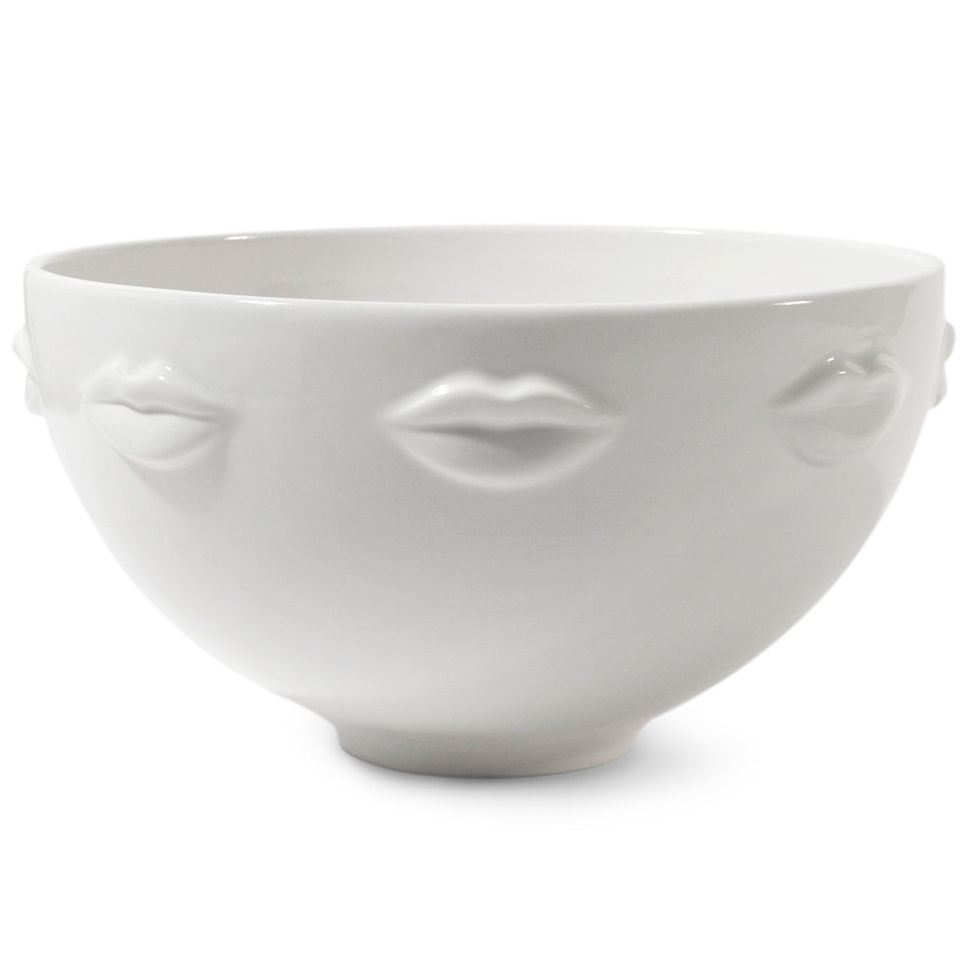 muse serving bowl porcelain white - front view