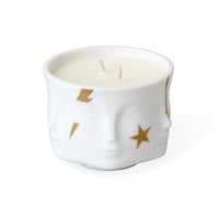 gilded muse candle porcelain white accents gold - view 2
