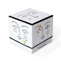 gilded muse candle box black white - angle view