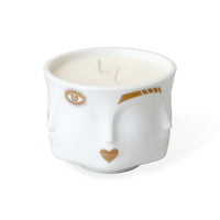 gilded muse candle porcelain white accents gold - view 5