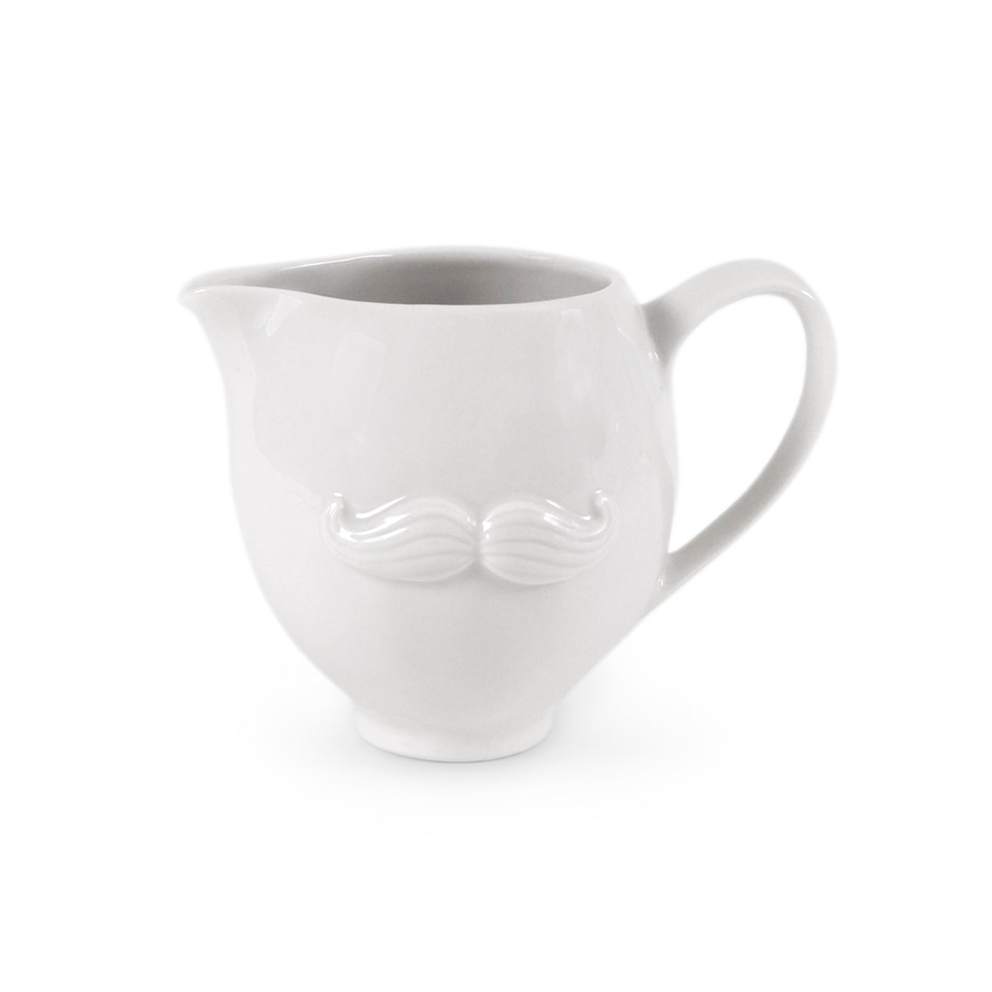 muse reversible creamer porcelain white - front view 1