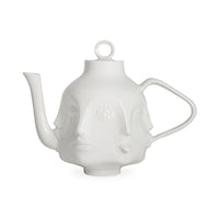 dora maar teapot porcelain white - styled view 1