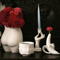edie vase porcelain white - side view