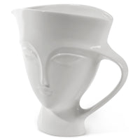giuliette pitcher porcelain white - side view