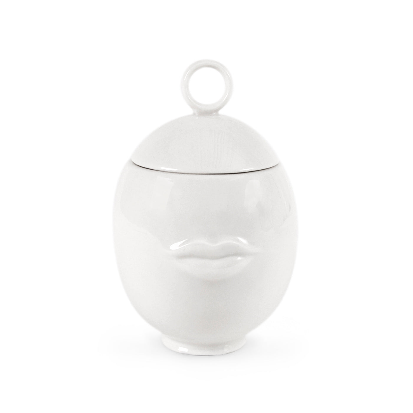 muse reversible sugar bowl porcelain white - front view 2