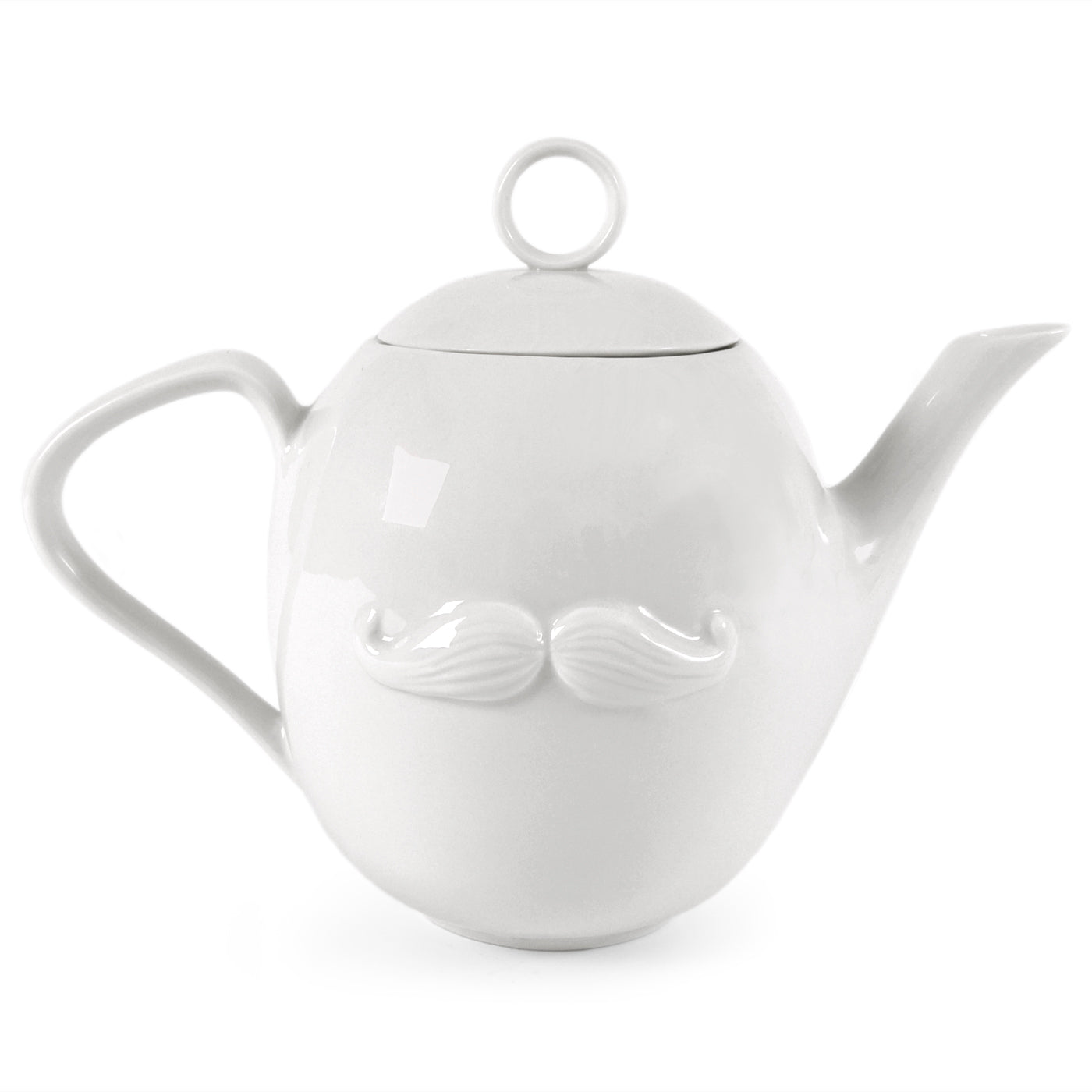 muse reversible teapot porcelain white - front view 1