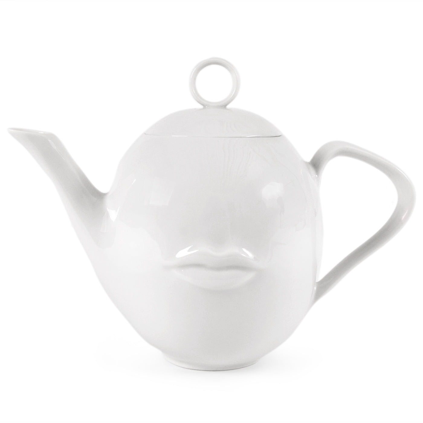 muse reversible teapot porcelain white - front view 2
