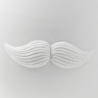 mr. and mrs. muse reversible vase porcelain white - detail mustache view