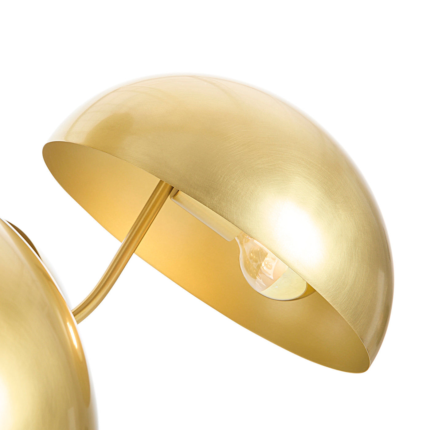 Gold lampshade on a white background