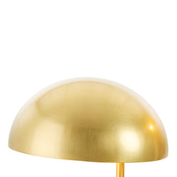 Gold dome-shaped lamp on a white background