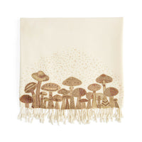 Mushrooms Embellished Throw - front view