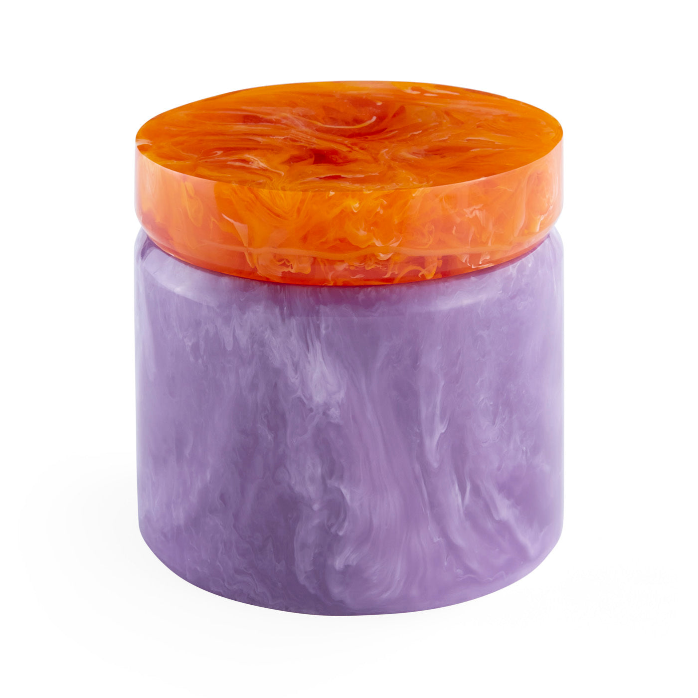 mustique large box purple orange resin - front view