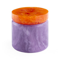 mustique large box purple orange resin - front view