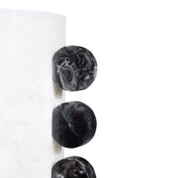 Mustique Black & White Disc Urn - details view