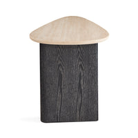 Oeuf Travertine Desk - back side view