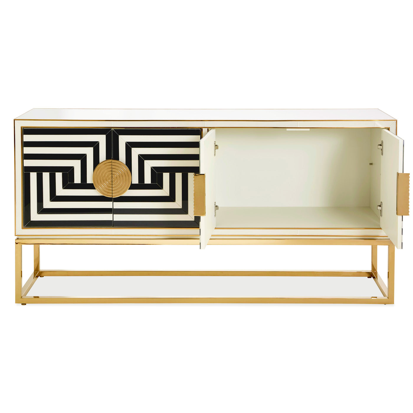 op art credenza - front opened view