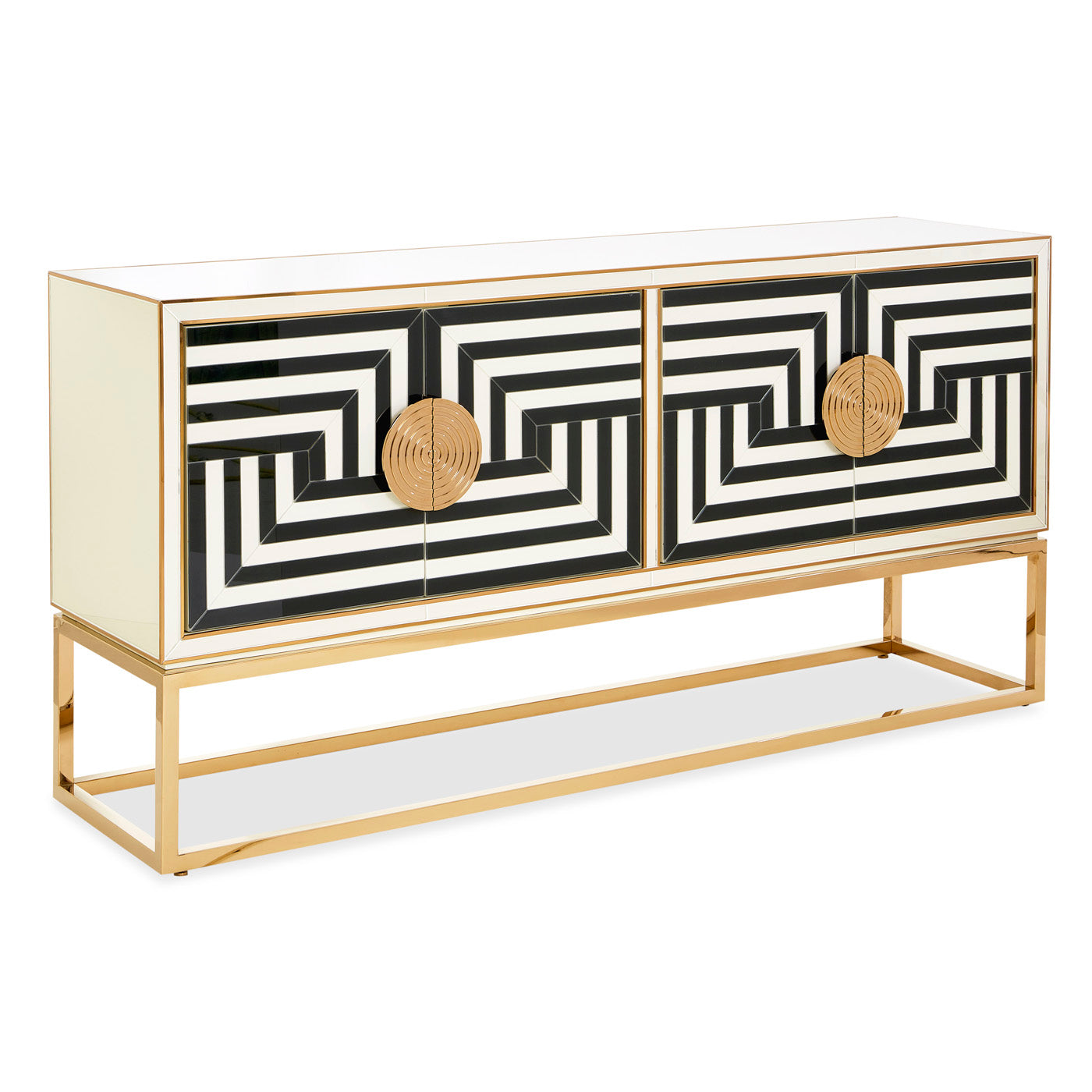 op art credenza - angle view