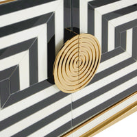 op art credenza - details view