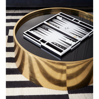 op art backgammon set alphaville cocktail table - styled view