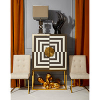 giant acrylic hand jacques stacked table lamp op art bar - styled view