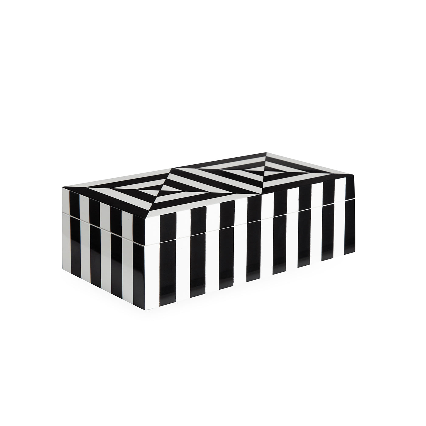 op art lacquer box- top view
