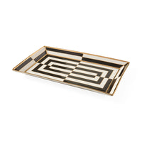 Op Art Rectangle Serving Tray - table view