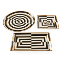 Op Art Round Tray - group view