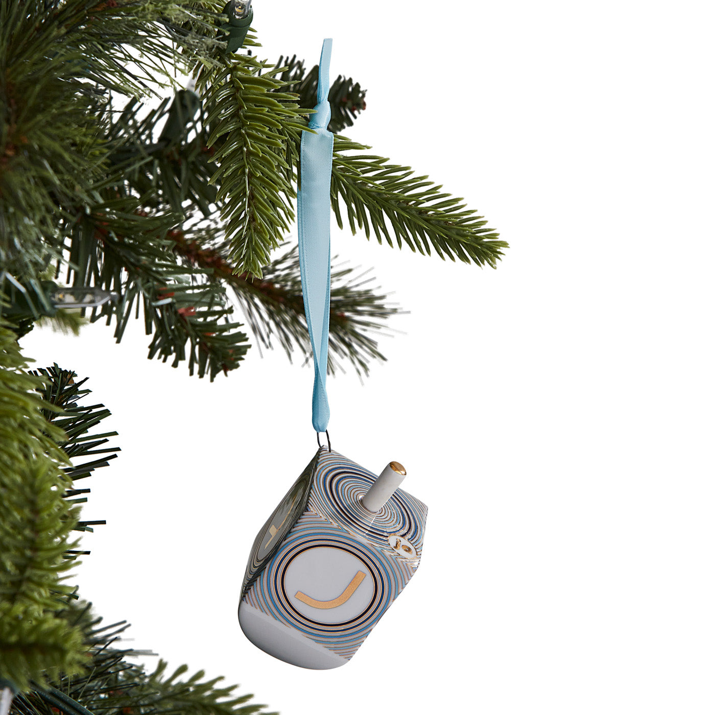 Dreidel Ornament - angle view