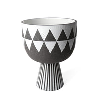 palm springs diamonds bowl stoneware black and white - view 2