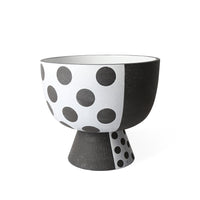 palm springs dots bowl stoneware black and white - view 1