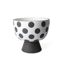 palm springs dots bowl stoneware black and white - view 3