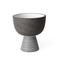 palm springs stripes bowl stoneware black and white - view 4