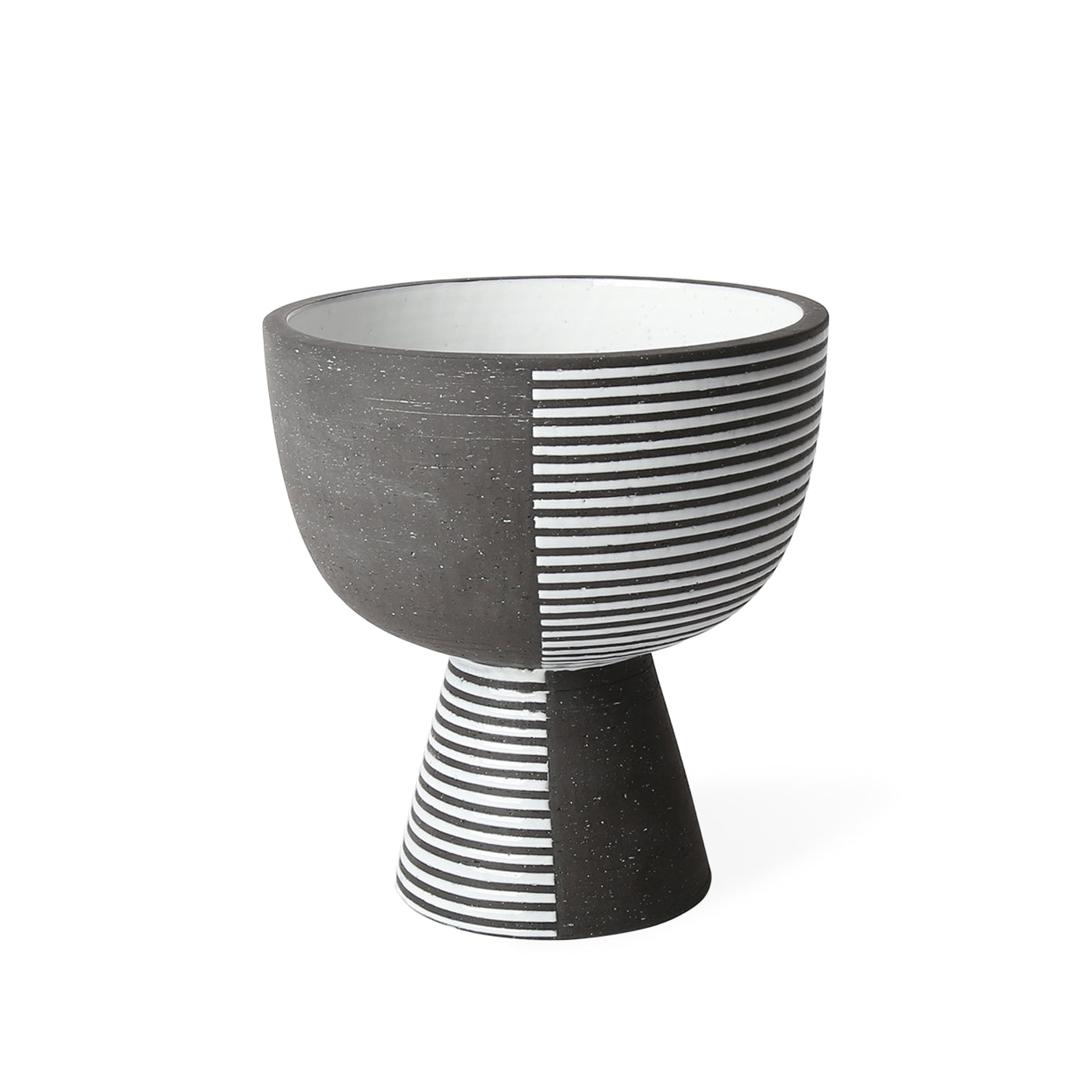 palm springs stripes bowl stoneware black and white - view 5